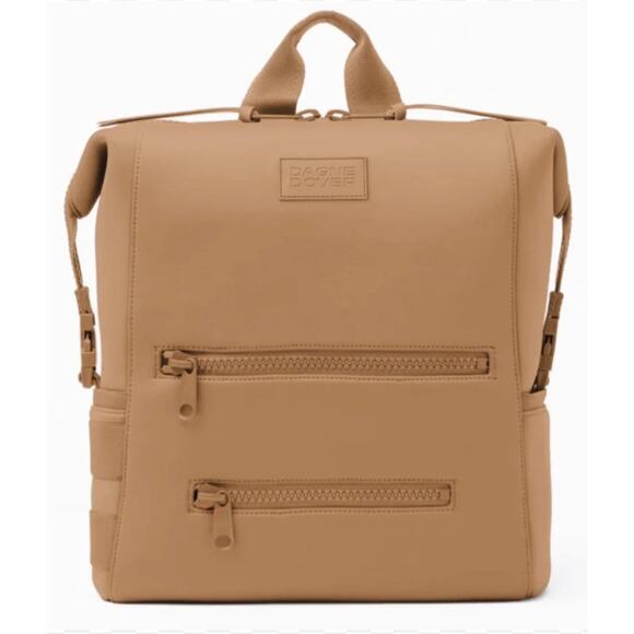 Dagne Dover Indi Neoprene Diaper Bag Backpack Camel Large Baby $230 - Picture 1 of 14